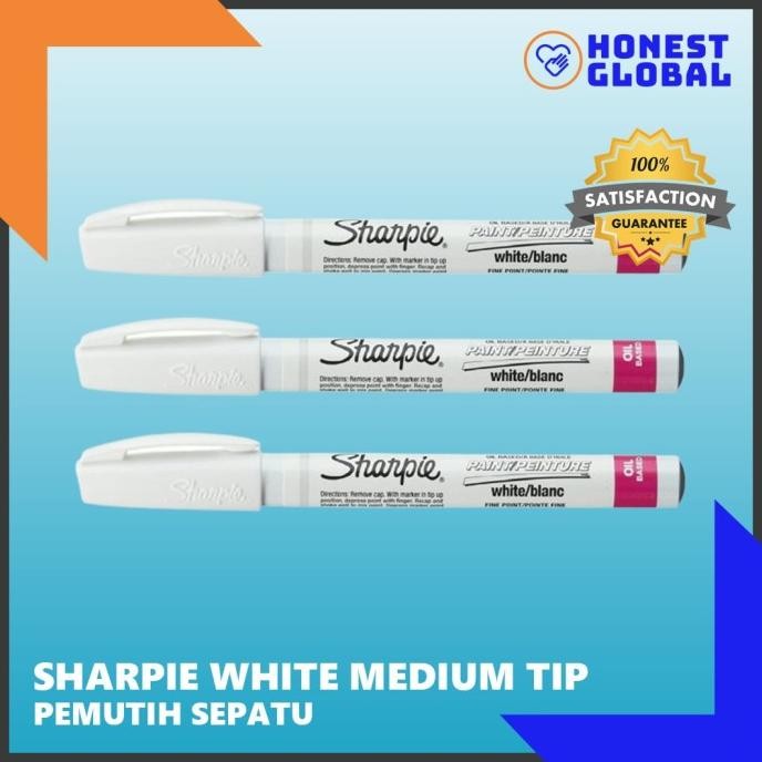 

Sharpie WHITE MEDIUM Spidol Marker Oil-Based Pemutih Sepatu Sneakers Termurah