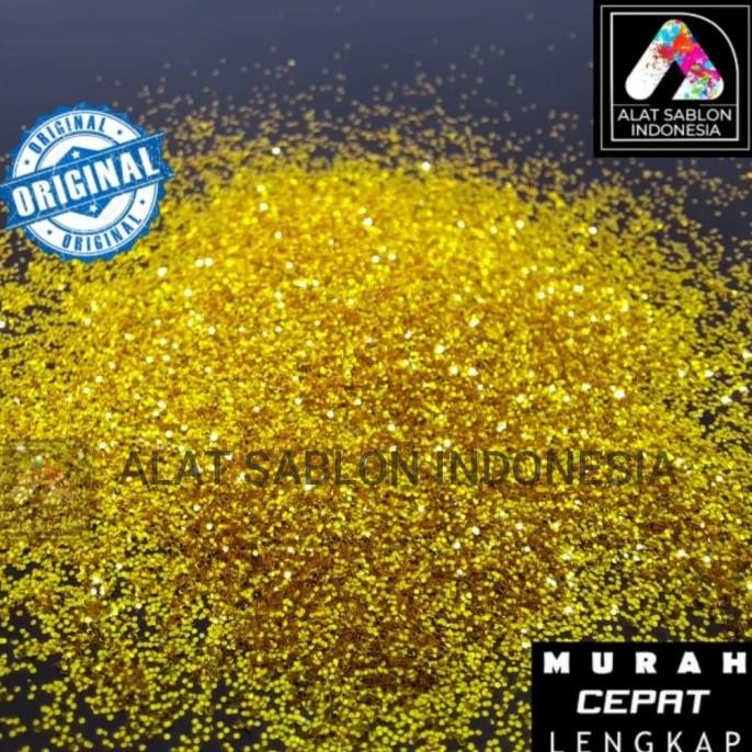

BARU GOLD GLITTER BUBUK GLITER POWDER 100GR ALAT SABLON