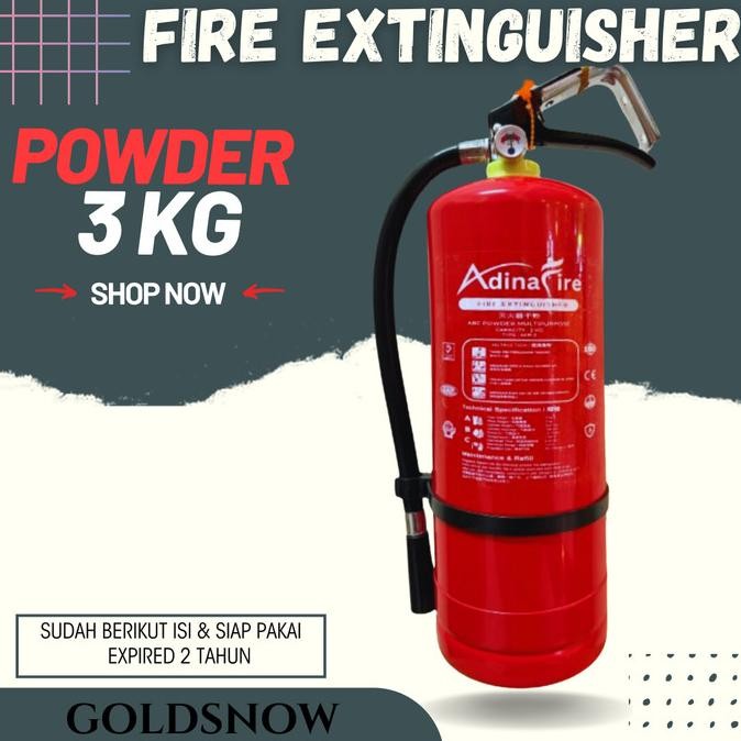 

BARU APAR PEMADAM 3 KG ADINAFIRE / APAR POWDER 3 KG ADINAFIRE