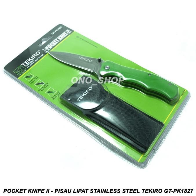 Pocket Knife II - Pisau Lipat Stainless Steel Tekiro GT-PK1827 Terlaris