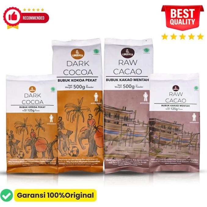 

BARU TIMURASA BUBUK COKELAT MENTAH (RAW CACAO POWDER) - 500GR