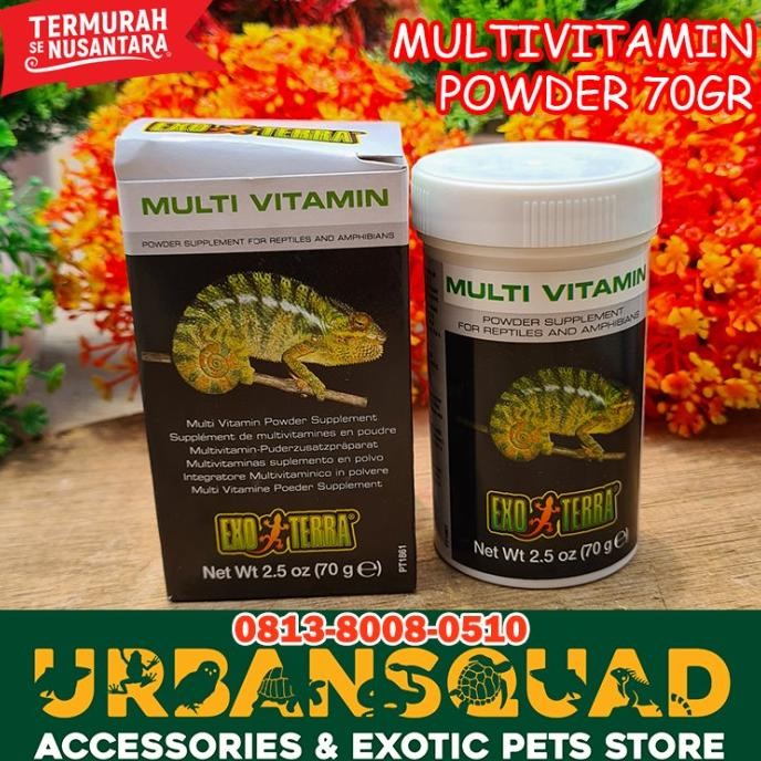 

BARU MULTIVITAMIN POWDER EXOTERRA 70GR REPTIL KURA SULCATA ALDABRA TERMURAH