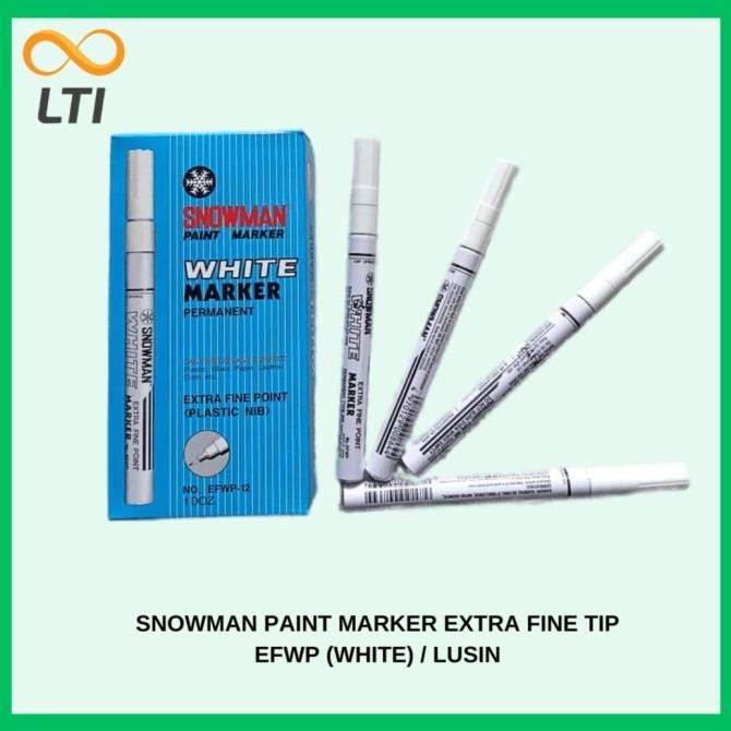 

BARU Super Murah Spidol Permanent paint marker snowman WHITE - EFWP-12 Termurah