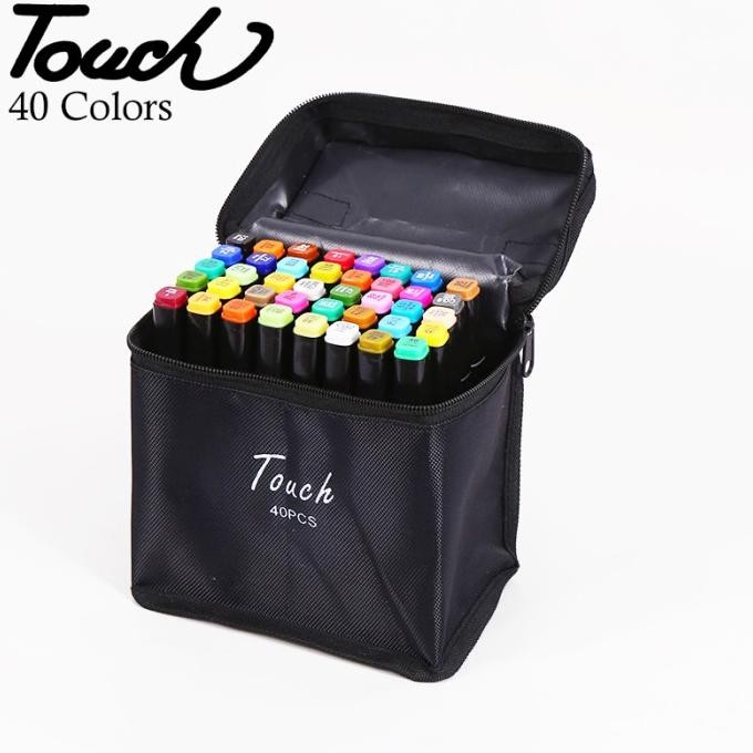 

Spidol Warna Dual Side Fine Art Brush Art Marker Set Spidol Gambar 40 Warna Termurah