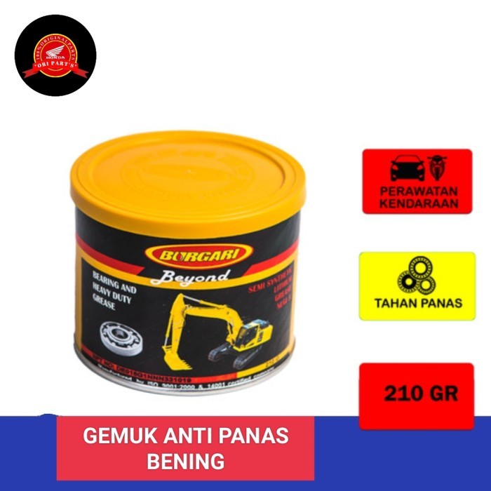 Tebaru gemuk grease stempet pelumas Lithium bening 210gr Berkualitas