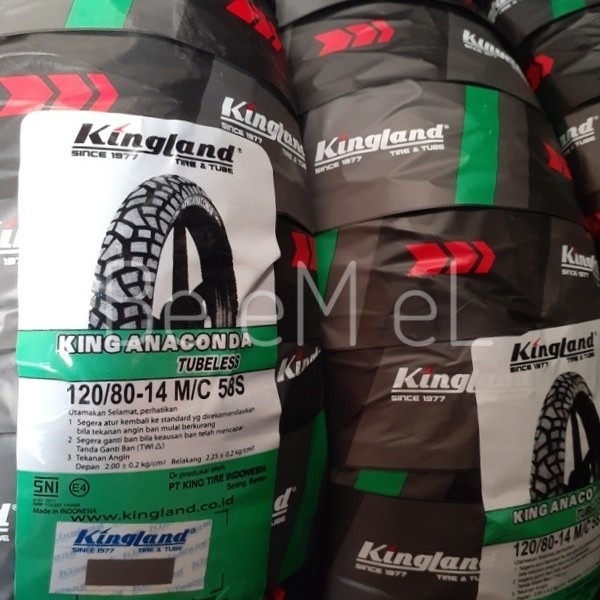 Ban Motor Tubeless 120/80-14 Kingland Anaconda , Free Souvenir