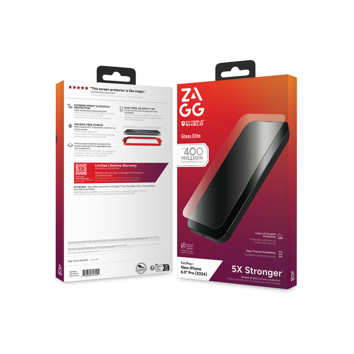 ZAGG Tempered Glass Elite Privacy iPhone 16 Pro Max / 16 Pro - Screen Protector