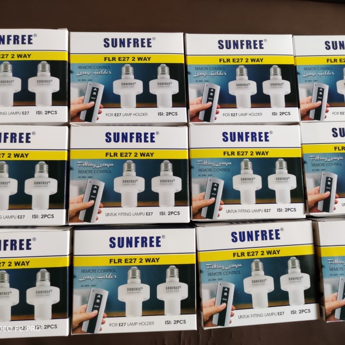 SUNFREE FITING 2 Fitting +1 remote LAMPU E27 REMOTE CONTROL 2 Fitting