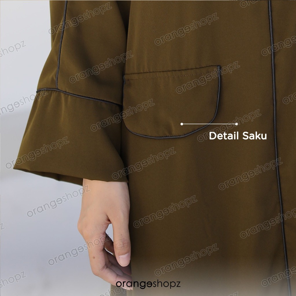Orangeshopz - Soraya Abaya Set Gamis List Syari Haji dan Umroh