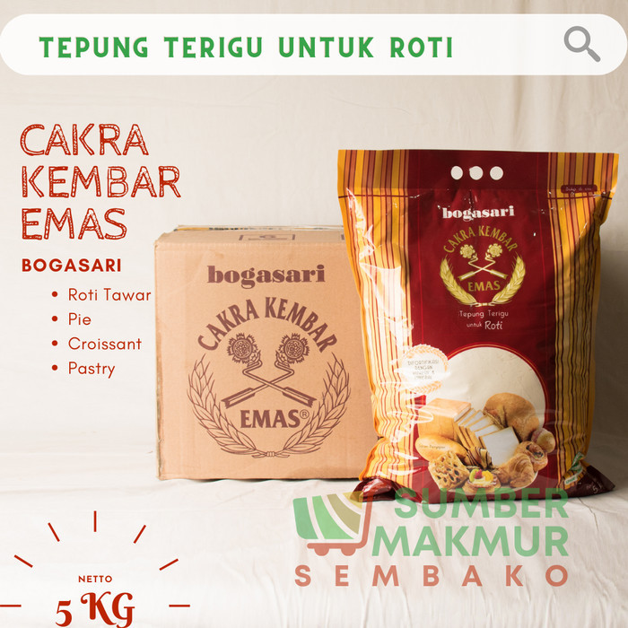 

TEPUNG TERIGU CAKRA KEMBAR EMAS PREMIUM ROTI DUS