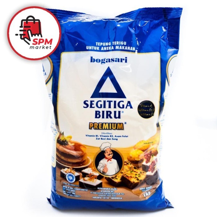 

Tepung Terigu Segitiga Biru Premium 1kg (Dus isi 12 pcs) Grosir