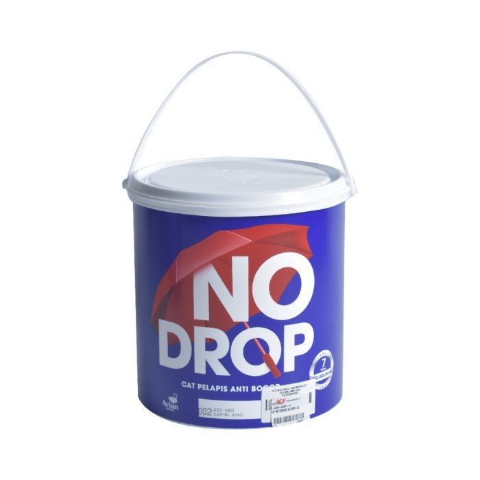 Azko No Drop 4 Kg Cat Dinding Waterproof - Abu-Abu Paint Waterproof Cat Tembok Perlengkapan Tukang