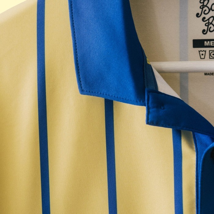 BOGEY BOYS Stripe Athletic Golf Polo Shirt Yellow