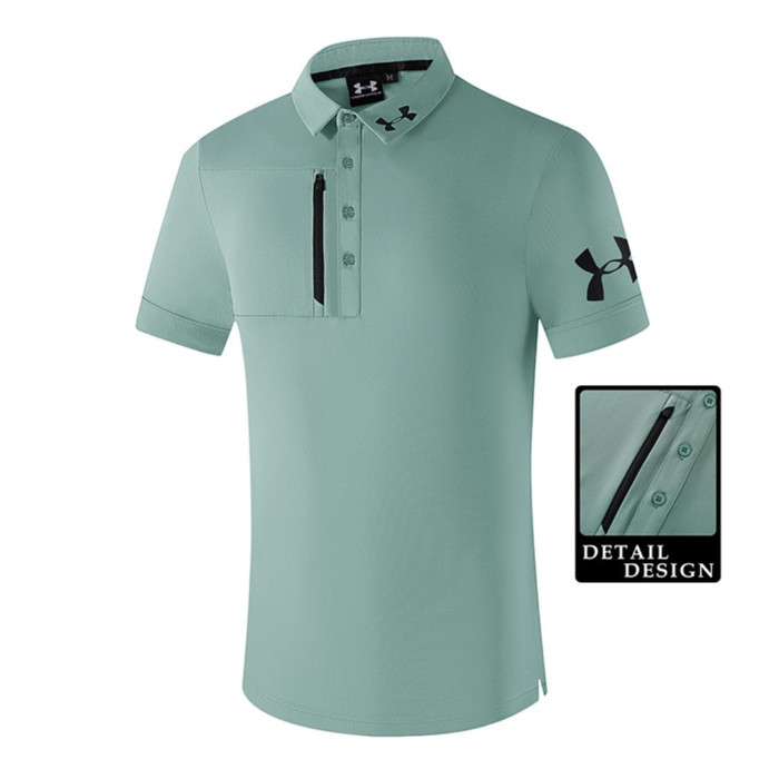 Polo Shirt Baju Pria Golf est zip Polyester UAR-401