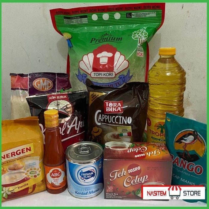 

terbaru NEW Readyy PAKET SEMBAKO MURAH LENGKAP ISI (BERAS,MINYAK,KECAP,GULA,ENERGEN,DLL)