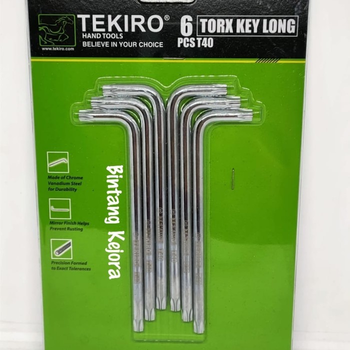 Kunci L Bintang T40 Set Tekiro Tanpa Lubang Untuk Baut Cakram Honda Barang Langka