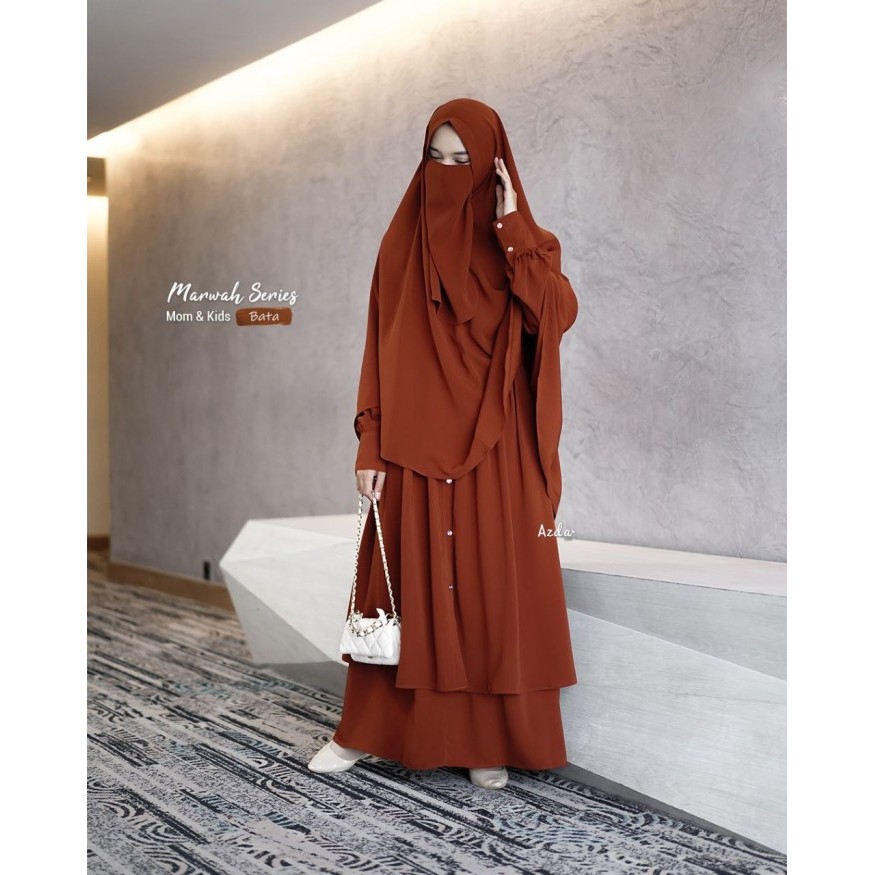 Grosir Gamis Dewasa Marwah By Azda (Teracotta)