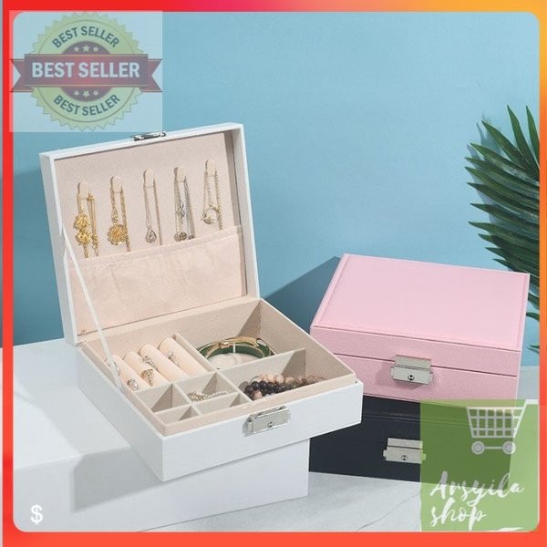 Kotak tempat perhiasan 5151 portable waterproof bok wadah penyimpanan organizer emas perak anting ka
