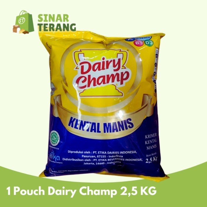 

TERLARIS TERLARIS TERLARIS SUSU DAIRY CHAMP 2.5 KG BANTAL / POUCH SUSU KENTAL 2.5KG MURAH!!! MURAH