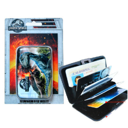 TERBARU Dompet Kartu Jurassic World - Alumunium RFID Wallet