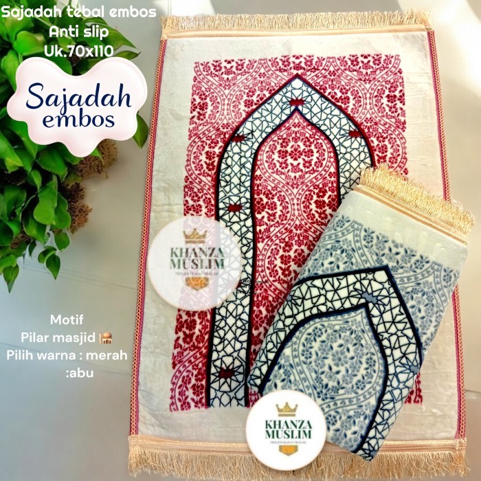 Sajadah Tebal Turkiye Sejadah Midi Cream Lembut