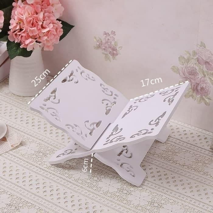 Lekar Al-Quran / Rekal / Rehal / Meja Alquran / Papan Alquran Kayu