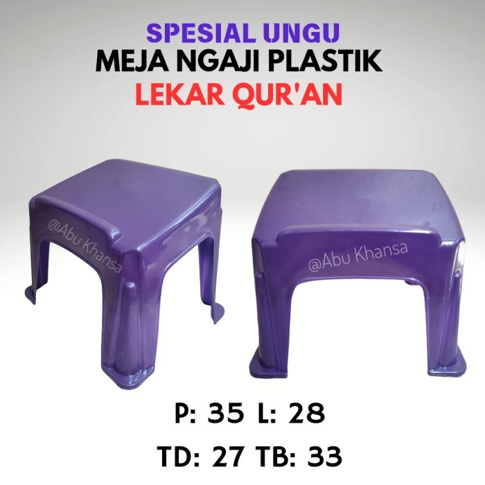 Meja Ngaji Plastik Ungu Lekar Plastik Meja Mengaji Belajar Al-Quran