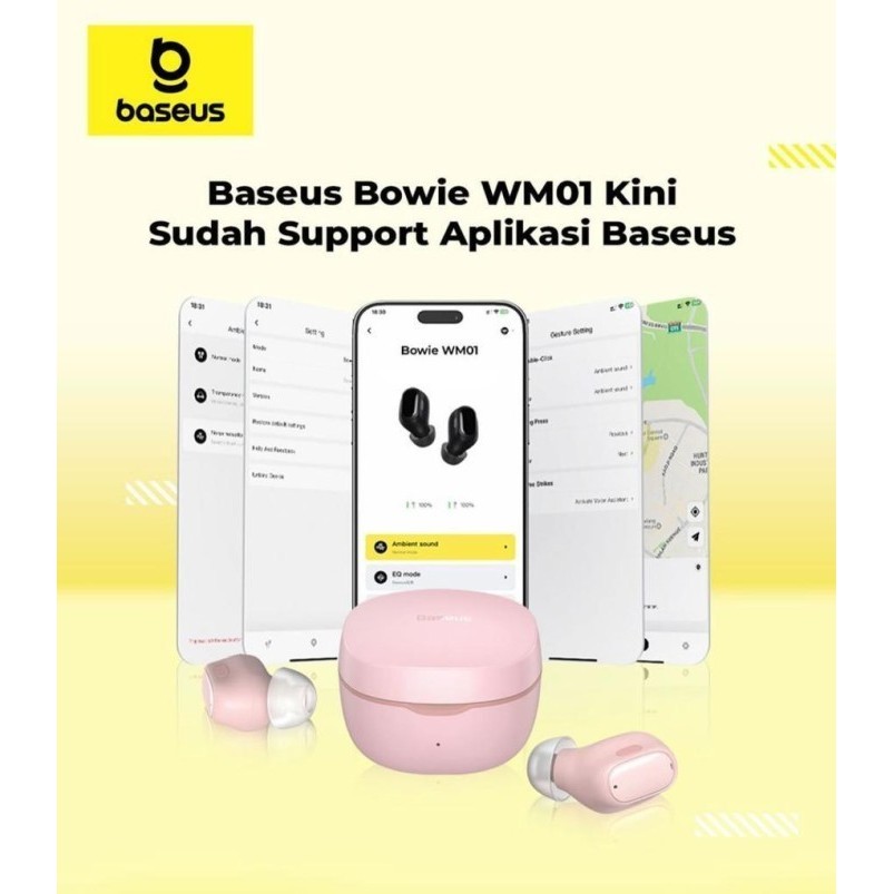 Baseus Encok Wm01 Wm-01 Tws True Wireless Earbuds Bluetooth Earphone