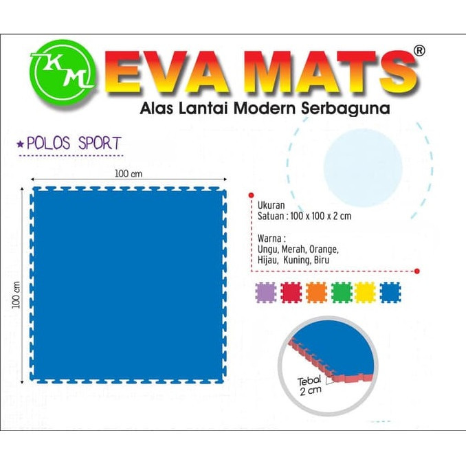 monggo] Karpet Evamat 100 x 100 Tebal 2 CM / Matras Dojo Sasana/ Evamat lantai