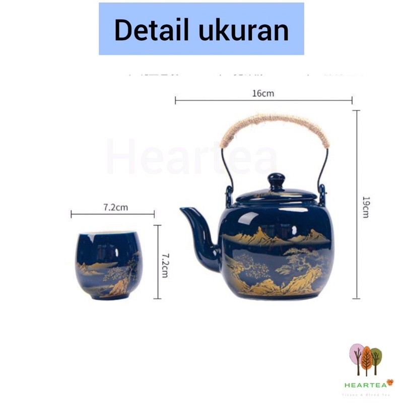 Chinese Tea Pot Set Premium Quality (China Tea Set 1 Teko 6 glass)