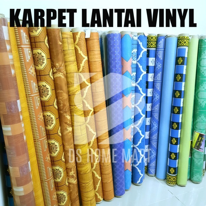 1 Roll Karpet Lantai Plastik Meteran Tikar Alas Meja Vinyl Carpet