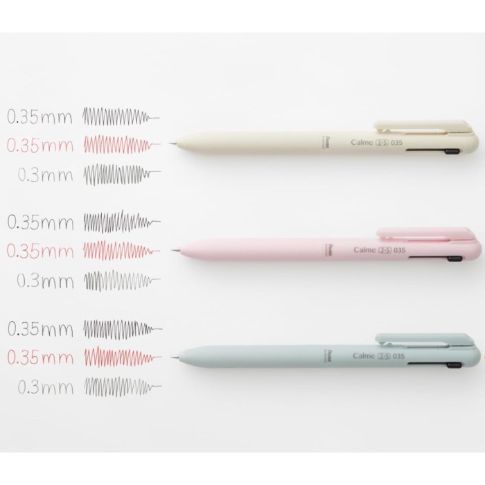

Sale Pentel Calme 2S 3 0.35 Mm Emulsion Ink Ballpoint Pen 0.3 Mm Pencil