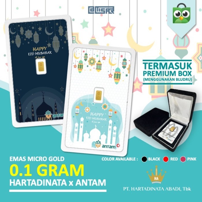 Terlaris Emas Hartadinata x Antam 0.1 gram 0,1 gr Ramadhan Lebaran Idul Fitri SALE