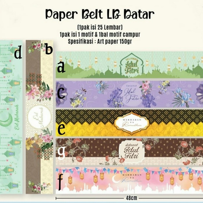 

Terlaris Paper Belt Idul Fitri Model Datar - 25Pcs SALE