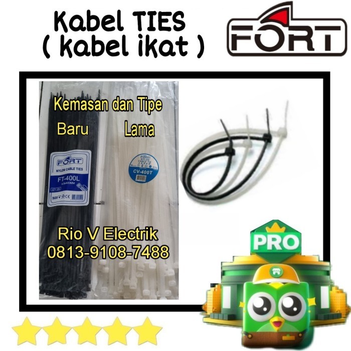 

Sale Kabel Ties Segel 7,6 X 400 Mm / Cable Ikat Tis 40 Cm Tie Cv-400T Fort