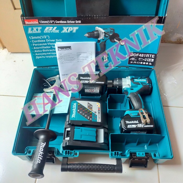 Makita DDF 481 RME Cordless Driver Drill - DDF481RME Unit Baru / Segel