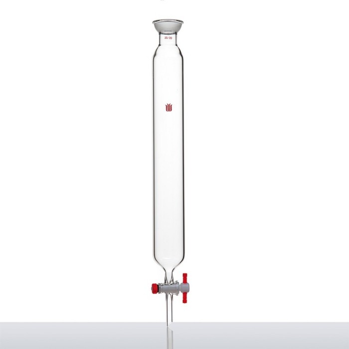 FLASH CHROMATOGRAPHY COLUMN WITH BALL GRINDING MOUTH 35/20 NO SAND CORE NO HOOKUP 2MM PTFE APERTURE 