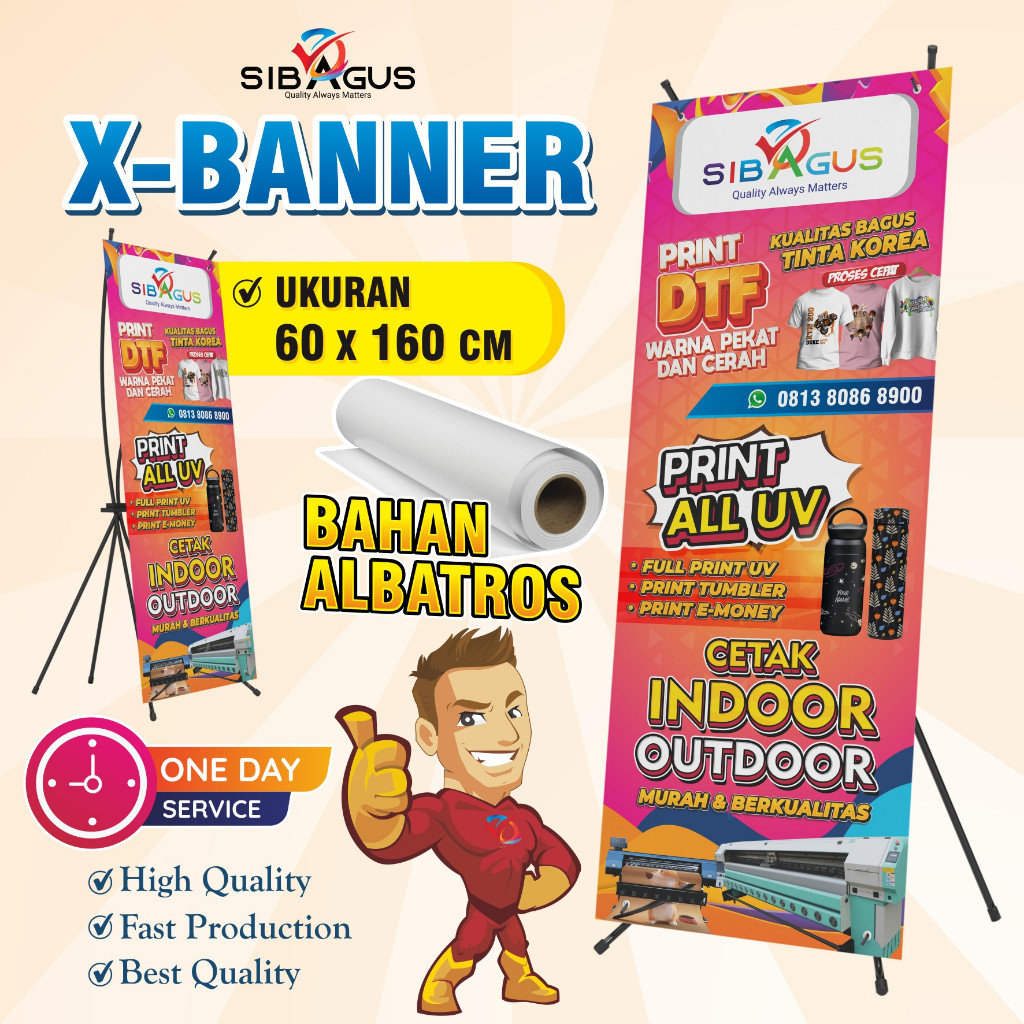 X Banner Standing Banner Banner Wisuda