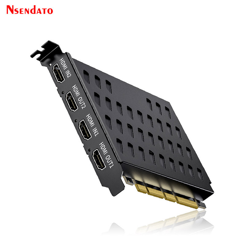 ADTNETWORK 4 Channel 4K 30fps HDMI PCI Express Video Capture Grabber Card Recorder Box For TV PC OBS