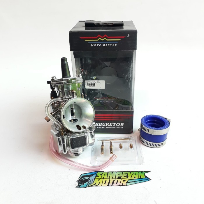 Karbu Karburator Motor E7 Pwk 30 Chrome Krom Moto Master Barang Langka