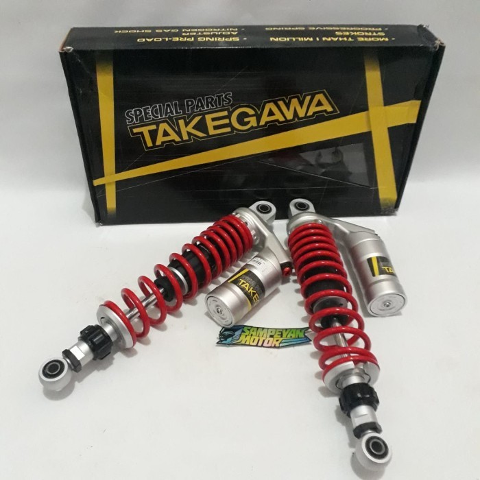Skok Sok Shock Belakang Tabung Takegawa Jp031 320Mm Merah-Silver Barang Langka