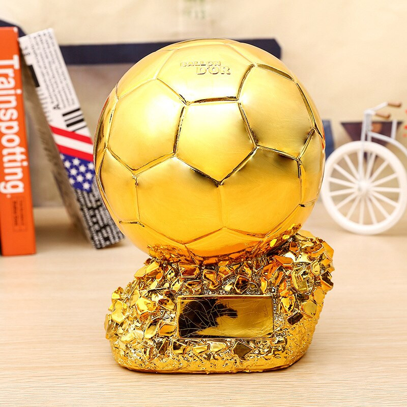2022 Qatar Ballon d'or Trophy Ornament Memorabilia Souvenir Football Soccer Gift