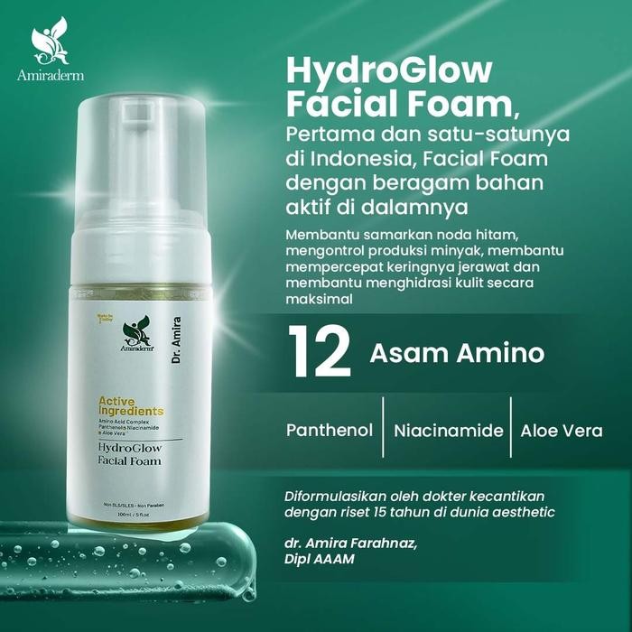 Amiraderm Hydro Glow Facial Foam - Professional Grade Skincare