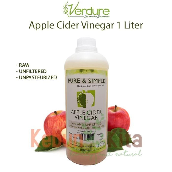 

Verdure Apple Cider Vinegar 1 Liter with The Mother (Cuka Apel)