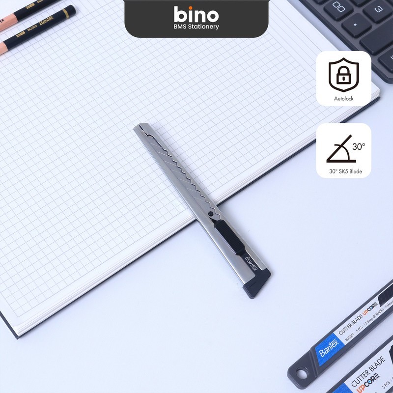 

[BMS Surabaya] Bantex Cutter / Pemotong Kertas Pisau 30 Derajat Sudut Tajam SK5 BD5159