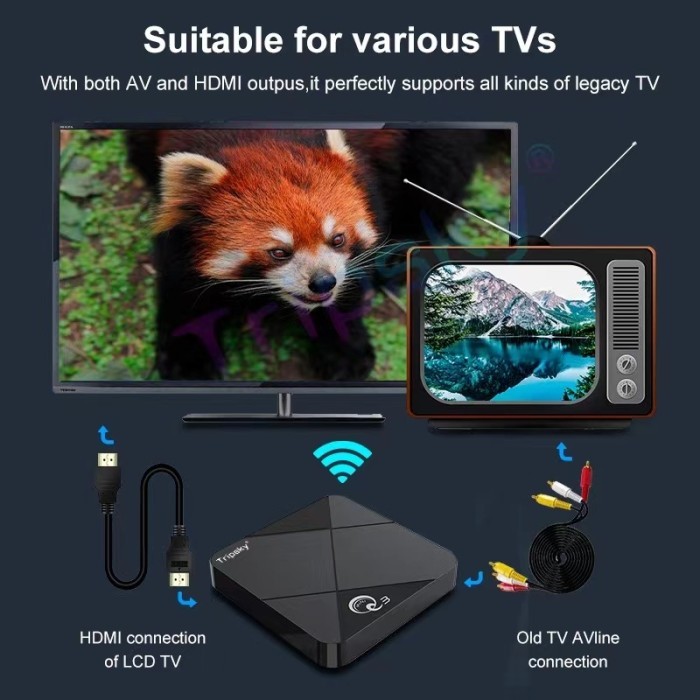 Terlaris Android Box Tv Ram 2Gb 16Gb Rom Q3 Android 9 Stb Tv Box 4K Smart Tvbox Good Quality