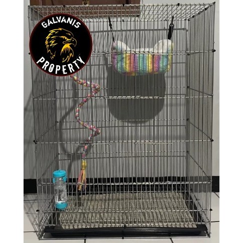 PROMO kandang sugar glider galvanis P60 x L40x T 80 / kandang burung ram 1,3