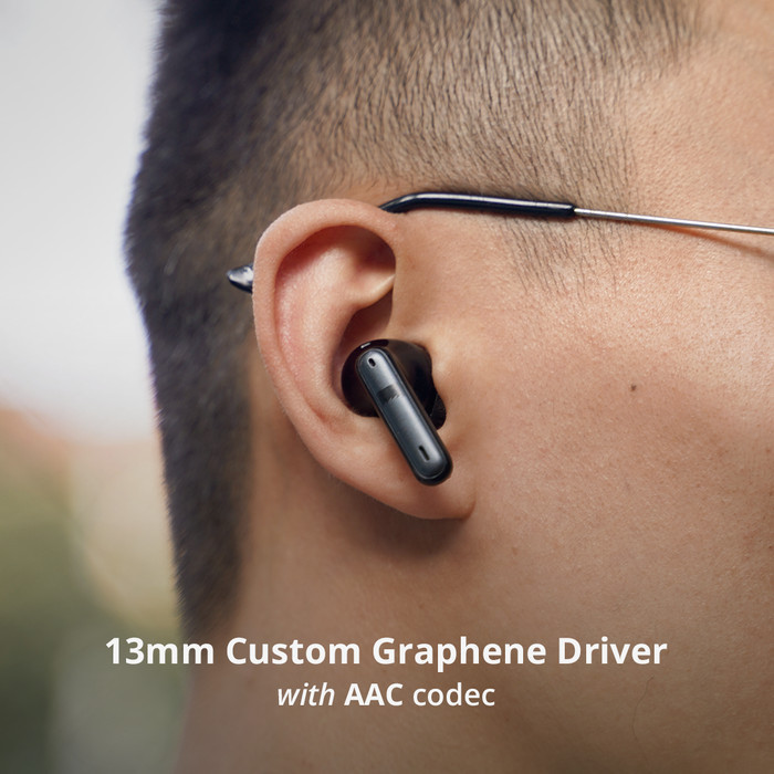 Eggel Quietbuds S Hybrid Anc + Enc Tws Bluetooth Earphone