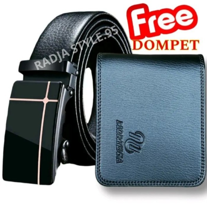 

TERLARIS GRATIS DOMPET KULIT-SABUK KULIT OTOMATIS IMPORT HITAM PRIA KLASIK KANTORAN BONUS DOMPET