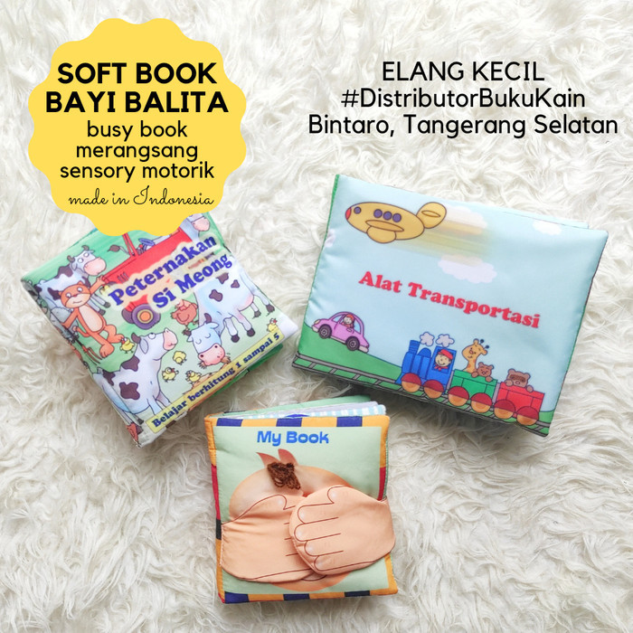 BUKU KAIN SOFT BOOK MAINAN EDUKASI MOTORIK KOORDINASI BATITA BUSY BOOK